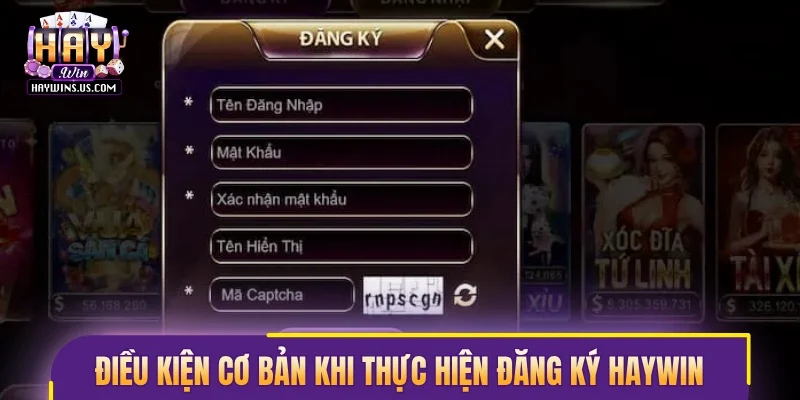 Điều kiện cơ bản khi thực hiện đăng ký Haywin