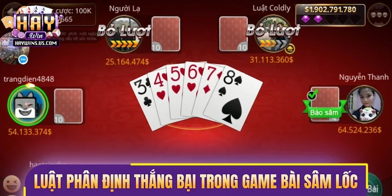 Luật phân định thắng bại trong game bài Sâm Lốc